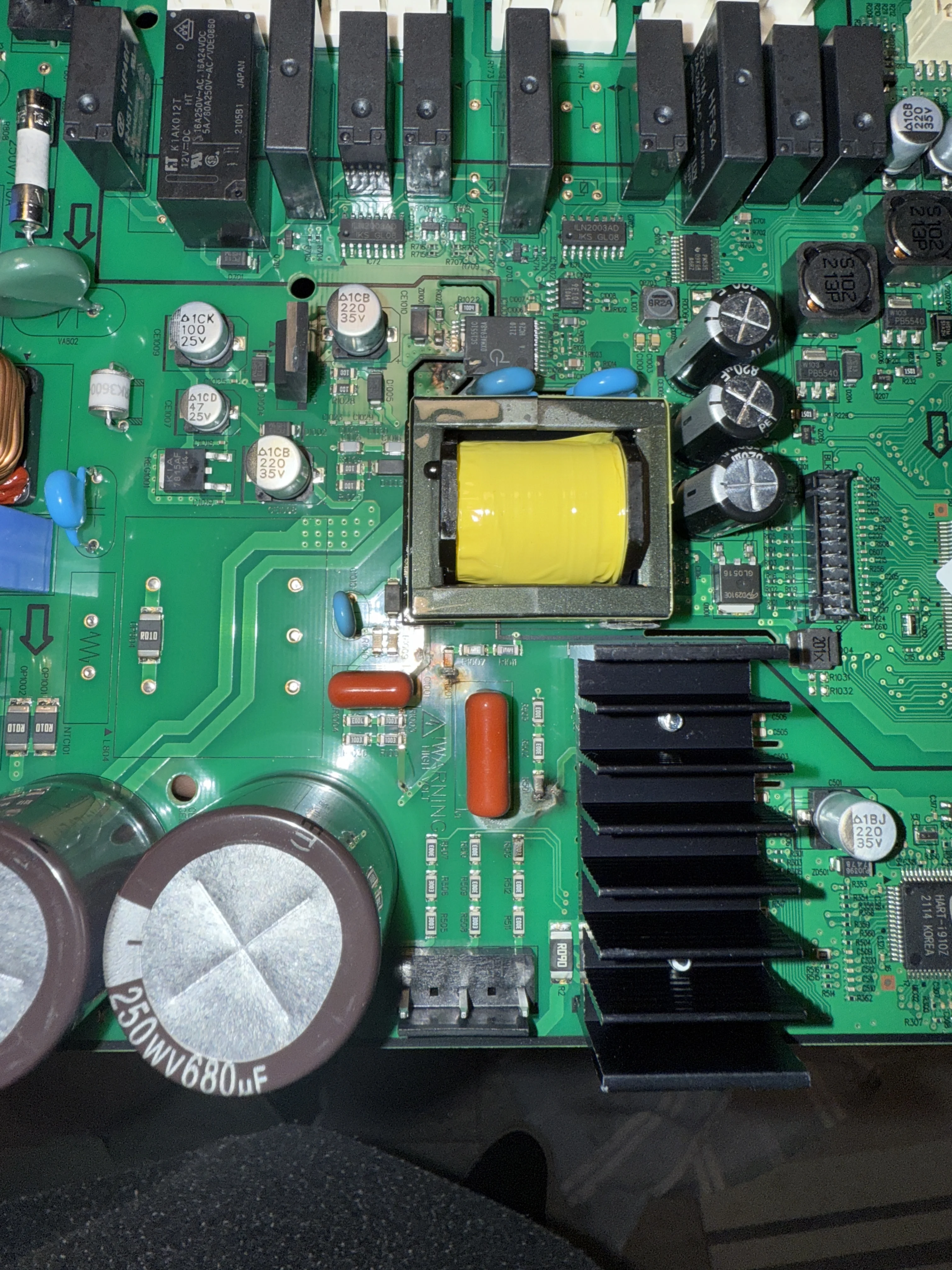 Samsung Refrigerator - No power — burned control board