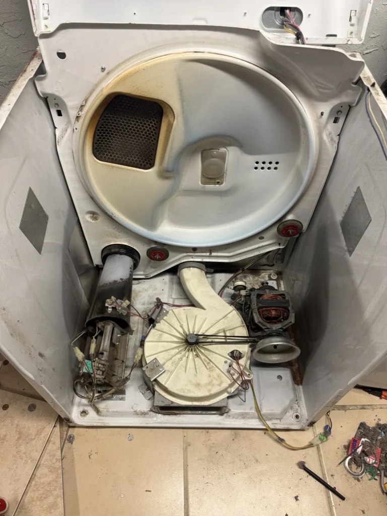 Gas dryer: Igniter, gas valve, belt and blower
