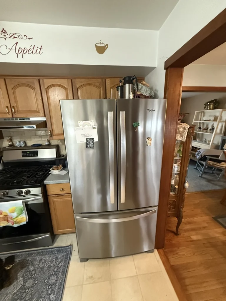 Whirlpool French door: Repaired on site